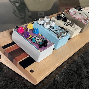 Wooden Custom Guitar Pedalboard Pedal Board Maple Walnut
