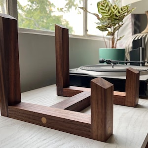 Mid-Century Walnut Vinyl Record Holder / Display Rack