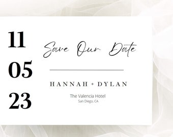 Simple Save The Date - Editable