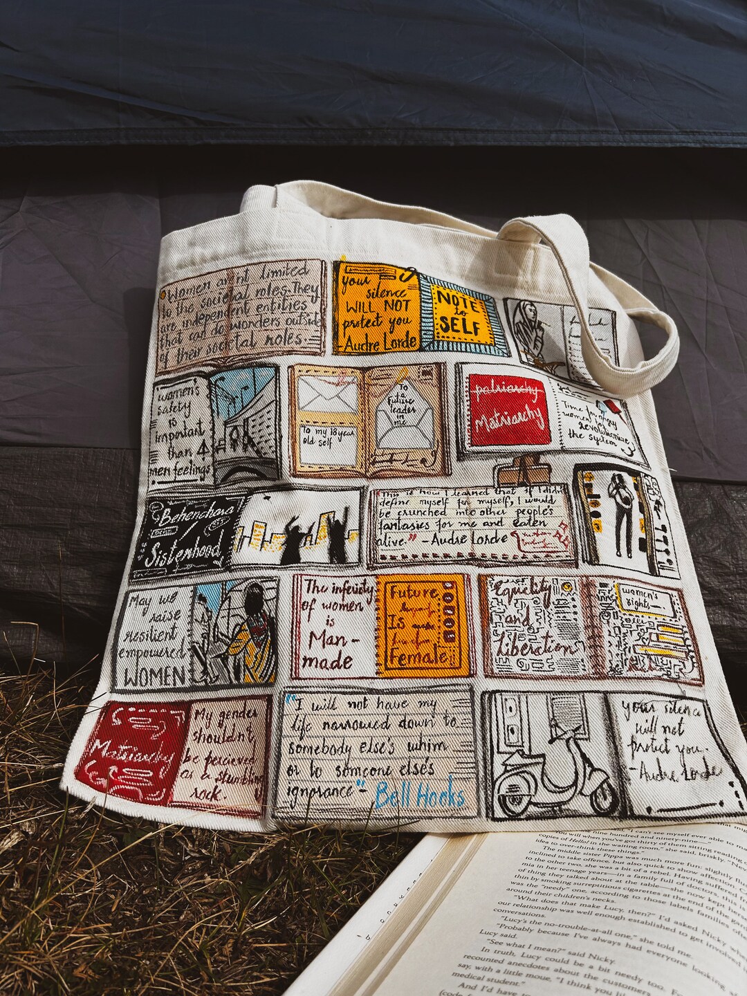 Girl Power Tote for Girlfriend Bookish Merch Tote for Sister