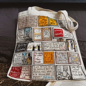 girl power fourre-tout pour petite amie bookish merch fourre-tout pour sœur sac de citation féministe smash le patriarcat cadeau d’art féministe