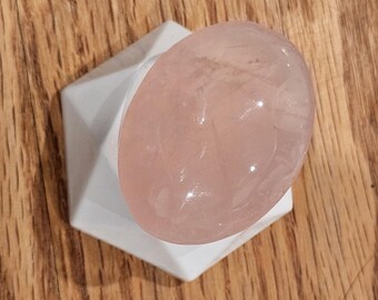 Star Rose Quartz Palm Stones, Asterism, Starlight, Gemmy Rose Quartz