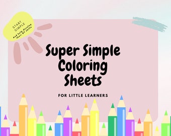 Hojas para colorear súper simples para estudiantes principiantes