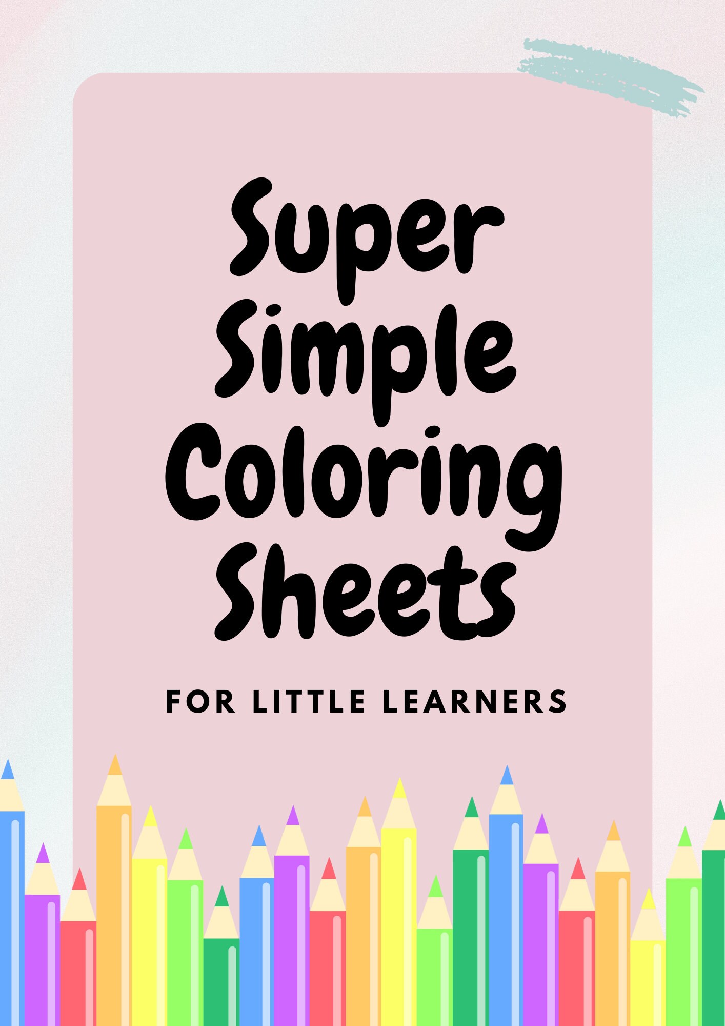 Super Simple Coloring Sheets for Early Learners Etsy