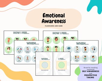 Emociones, Conciencia de uno mismo, Toma de perspectiva, Tarjetas didácticas, Actividad, Juego,