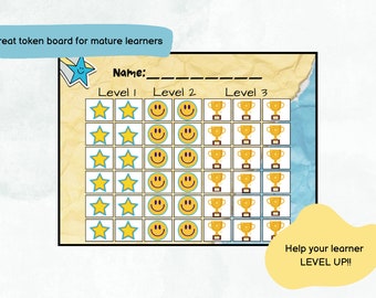 Tabla de fichas para niños mayores: sistema visual de recompensas