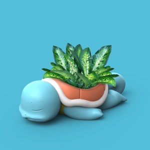 DIY painting project sleeping wet turtle planter