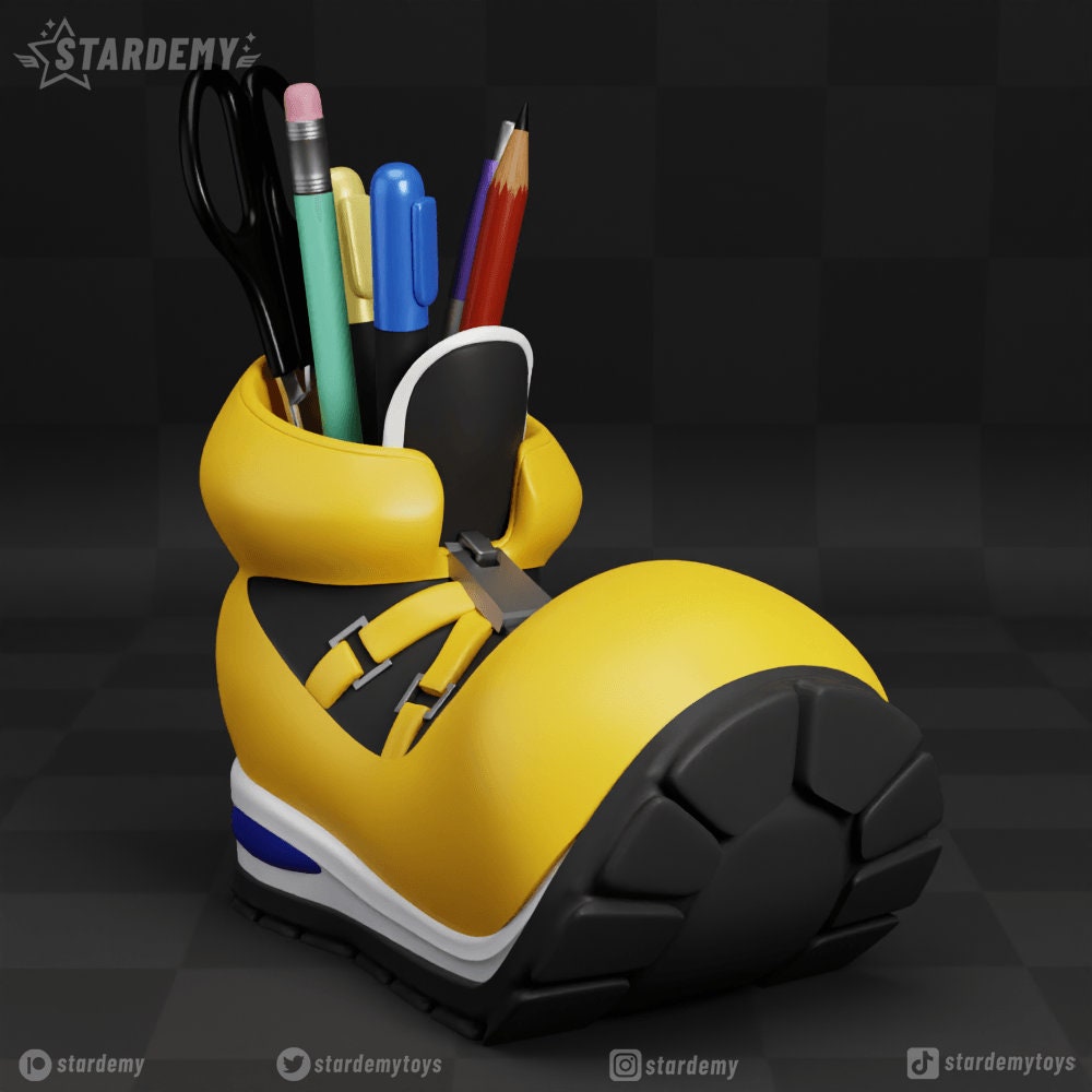 DIY Paint Project Kingdom Hearts Sora's Sneaker Planter/pencil
