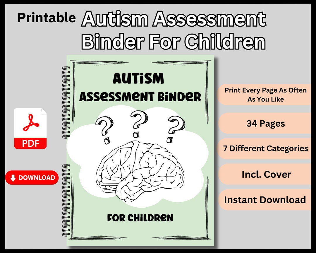 Autism Assessment Binder for Children: Medical & Special Needs (PDF ...