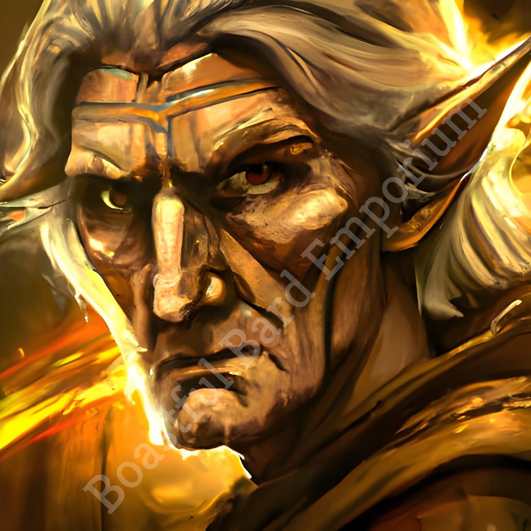 Dnd Digital Download Art Image File for Print of a Elf Portrait by ...