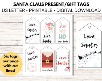 Santa PRESENT/GIFT TAGS