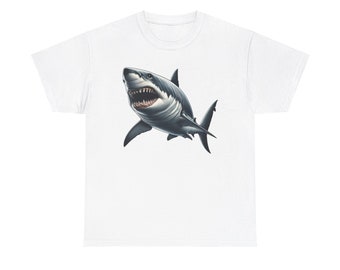 Majestic Great White Shark T-Shirt - Unisex Heavy Cotton Tee