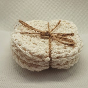 Crochet makeup remover/exfoliator wipes, cotton wipes, reusable, washable