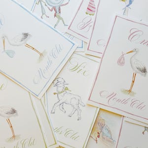 Nursery Rhyme Milestone Cards- Pink, Blue or Green