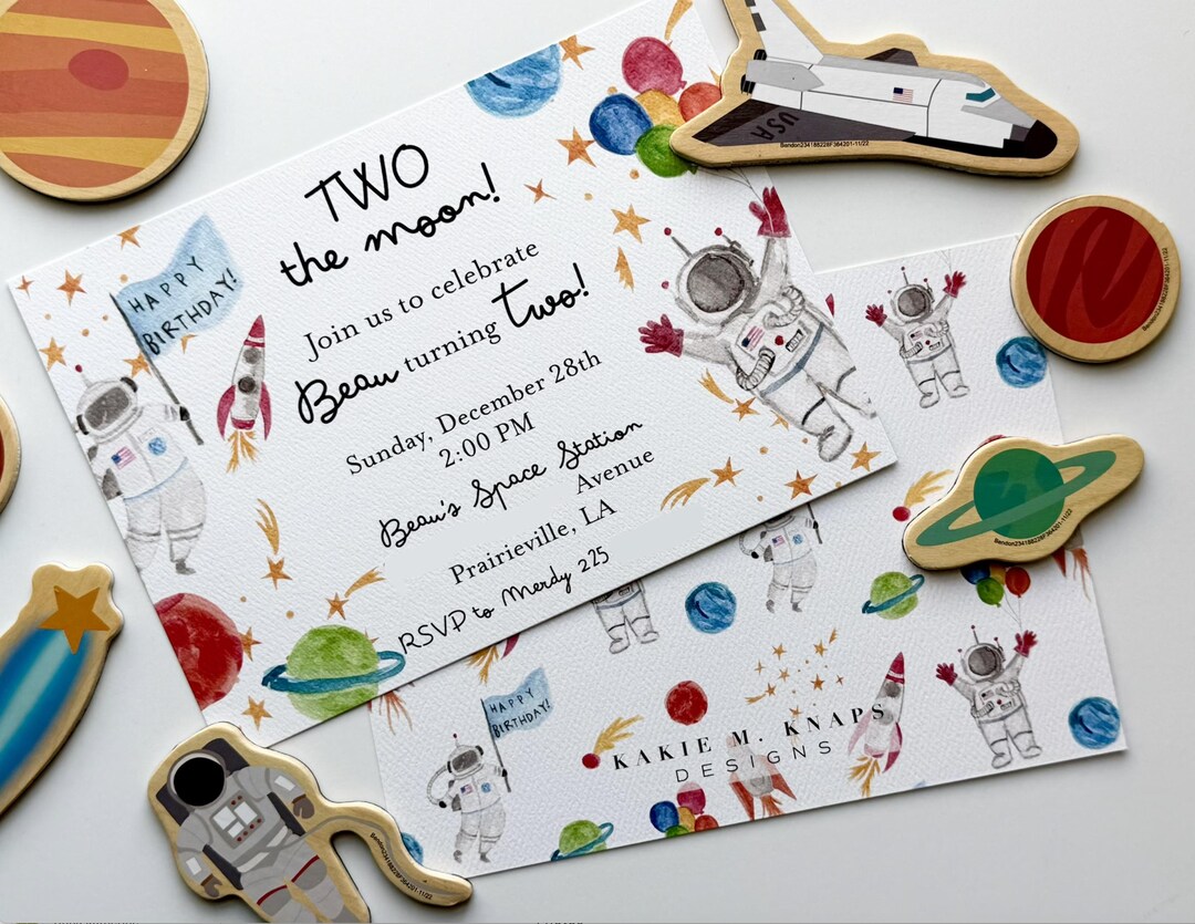 Outer Space Invitation Digital Download - Etsy