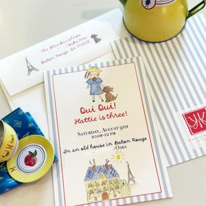 Madeline-Inspired Birthday Invitation – Hand-Painted Digital File – Personalized Party Invitation