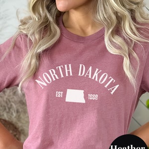 North Dakota tshirt Peace Garden State Shirt North Dakota Gift Home State Shirt North Dakota Apparel Womens North Dakota Crewneck N Dakota