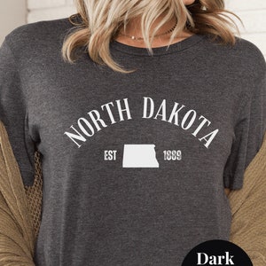 North Dakota tshirt Peace Garden State Shirt North Dakota Gift Home State Shirt North Dakota Apparel Womens North Dakota Crewneck N Dakota