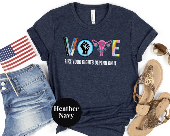 Roe Your Vote Shirt Banned Books Shirt Election Tshirt Political Activism T-Shirt Pro Roe vs Wade BLM Shirts Voting Shirts LGBTQ Rights tee