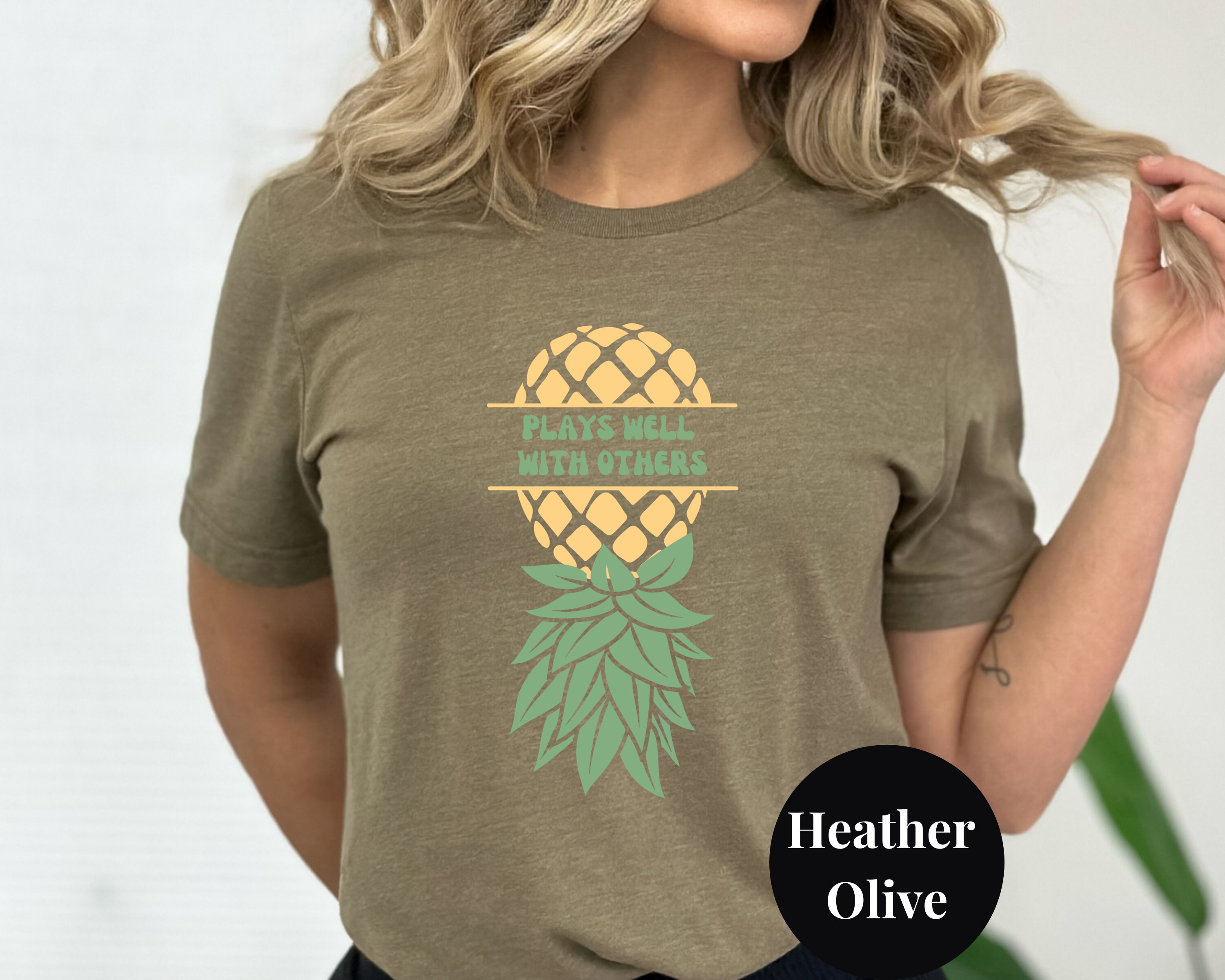 Plays Well With Others Upside Down Pineapple Shirt Funny Lifestyle
