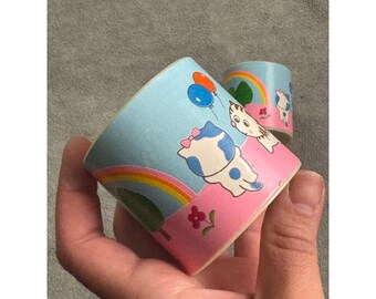 Vintage Zim's Katze Muh Kann Stöhnen Röhrenpaar Regenbogen Kätzchen Ballon Geräuschmacher