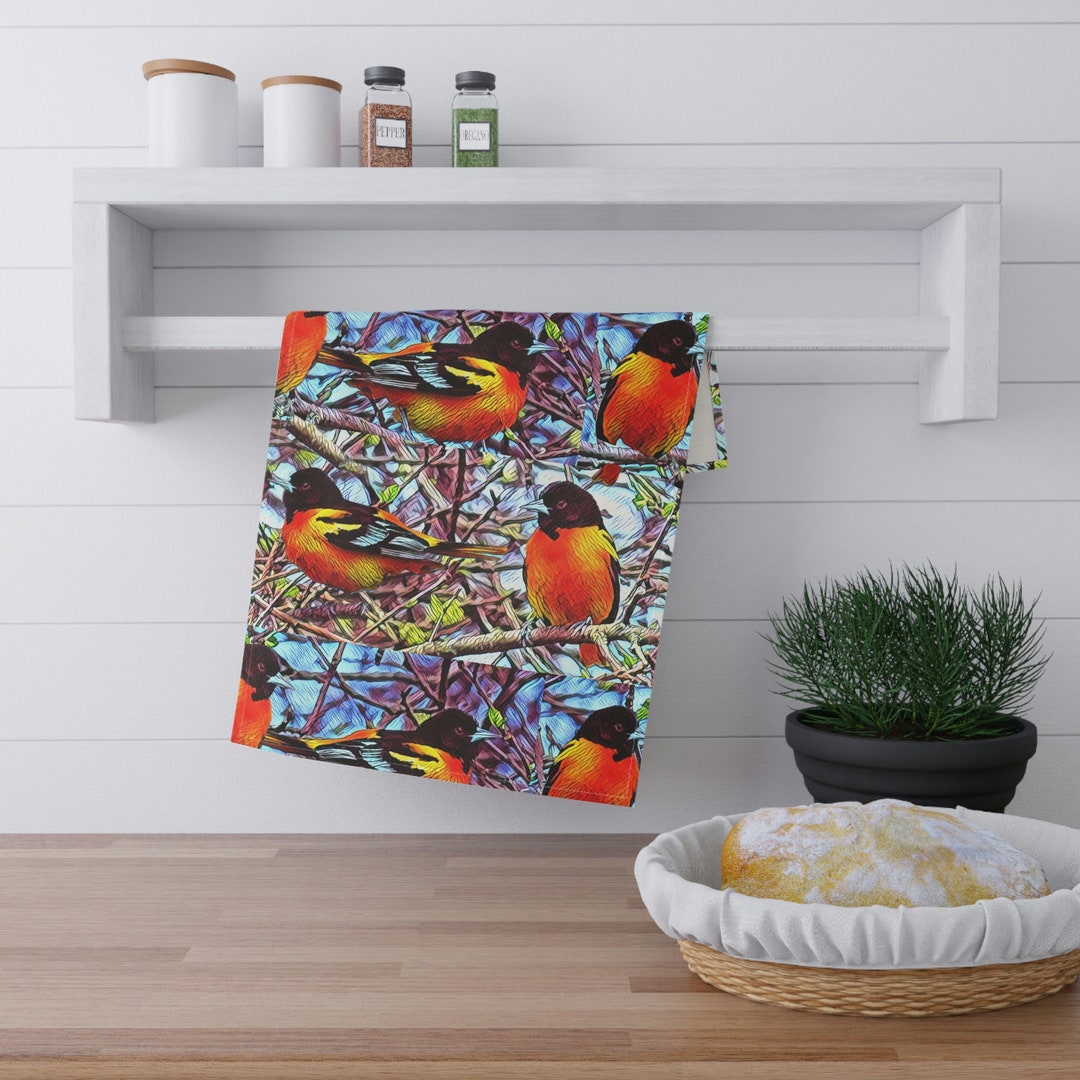 Baltimore Oriole, Kitchen Towel, Northern Oriole, Bird, Birders, Nature