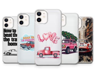 Funda de teléfono con diseño de coche vintage, moderna, para iPhone 15, 14, 13, 12 Pro, 11, XR, 8, 7, Samsung S23, S22, A73, A53, A13, A14, S21, Fe, S20, Pixel 8, 7, 6A