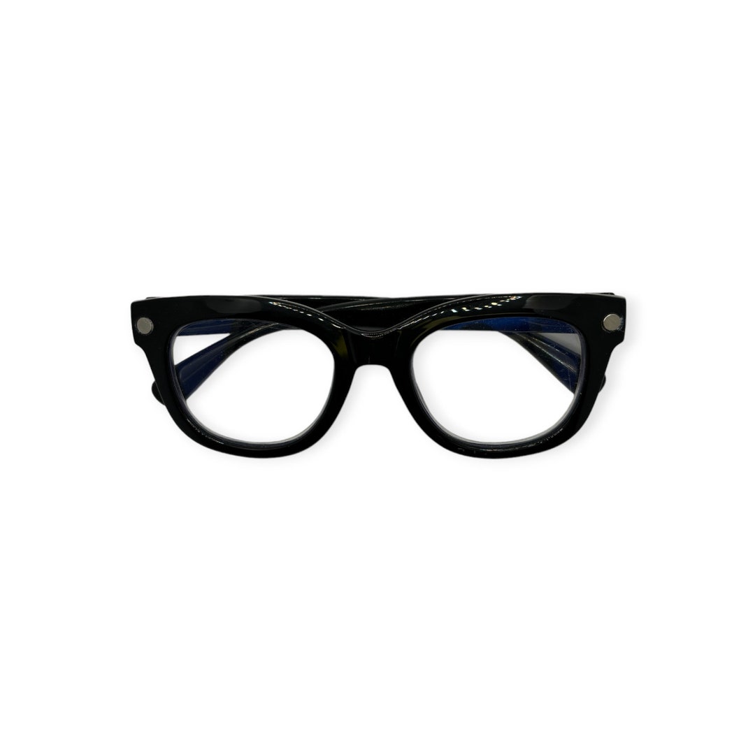 Magnifying Blue Light Blocking Reading Glasses Round Etsy