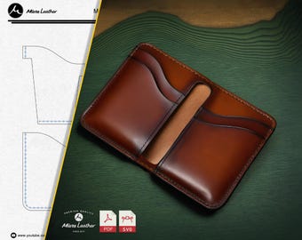 Card Holder Pattern – PDF & SVG Leather Template for Slim Wallet.