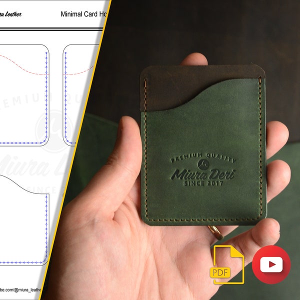 Leather Cardholder Pattern | Solo Design from Beginner Leather Craft Pack | PDF Digital Download | Easy Leathercraft Tutorial