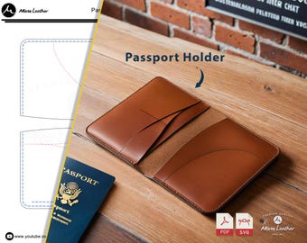 Passport Holder Pattern – PDF & SVG Leather Template for Handmade Travel Wallet