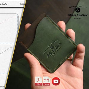 Leder-Kartenhalter Muster | Solo Design von Beginner Leather Craft Pack | PDF Digitaler Download | Einfache Leathercraft Anleitung