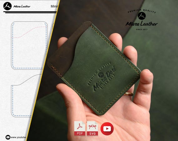 Leather Cardholder Pattern | Solo Design from Beginner Leather Craft Pack | PDF Digital Download | Easy Leathercraft Tutorial