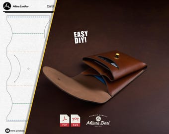 Leather Card Wallet Pattern – Simple One-Piece Design (PDF & SVG)
