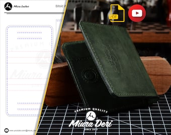 Leather Bifold Wallet Pattern | With Stitch Holes, YouTube Tutorial (PDF & SVG)