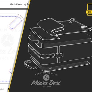 Men's Cross Bag Pattern | PDF & SVG | Leather Crossbody Bag Pattern ...