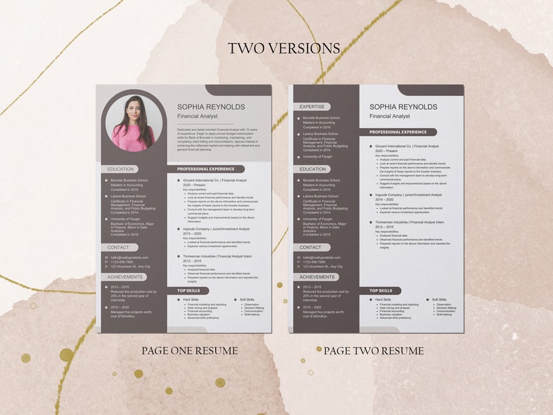 cover letter for resume word Resume Template Template Word. Professional CV Modern image 2