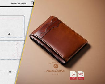 Kartenhalter Geldbörse Muster | PDF & SVG | Digitaler Download | Easy Leathercraft Tutorial | Stichlöcher enthalten