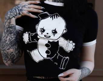 Art The Clown Kewpie - Terrifier Ringer Tee