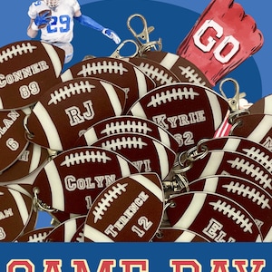 Personalized Football Key Chain/Bag Tag