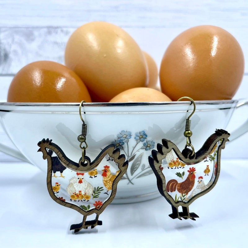 Chicken Earrings - Etsy