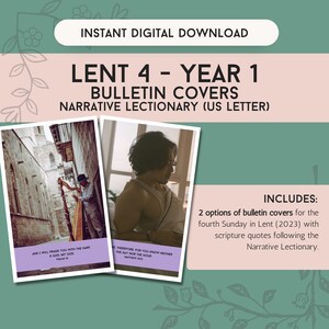 Peut inclure: Téléchargement numérique de couvertures de bulletin pour le Carême 4, Année 1, avec des citations bibliques. La conception comprend deux options pour le quatrième dimanche de Carême (2023) suivant le Lectionnaire Narratif. Le texte comprend "Téléchargement numérique instantané".