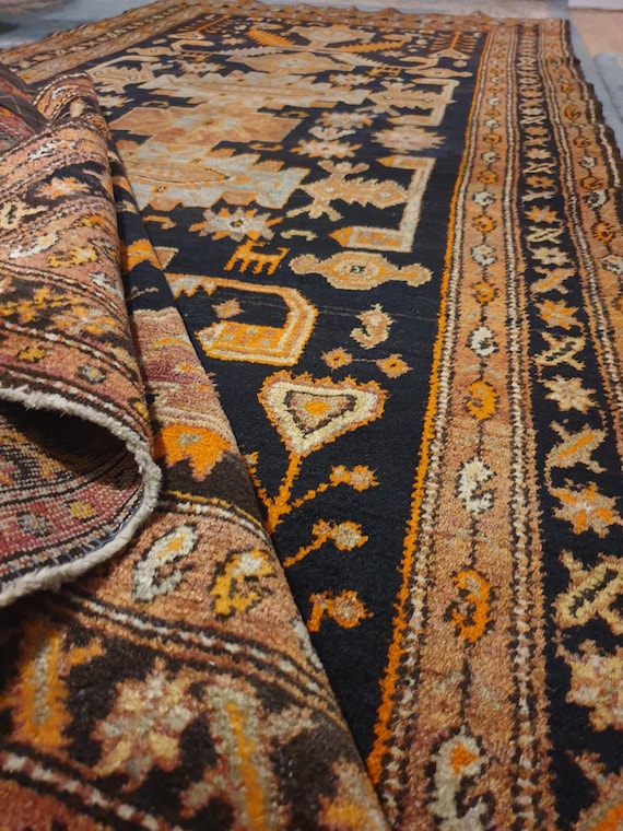 ペルシャヴィンテージラグハンドメイド ウール 155x300cm ビンテージ ウール 絨毯 カーペット ラグ アンティーク ハンドメイド