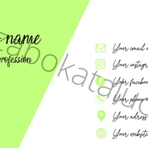 Business Card Template, 3.5”x2” Business Card Template, Business Card svg, diy business card