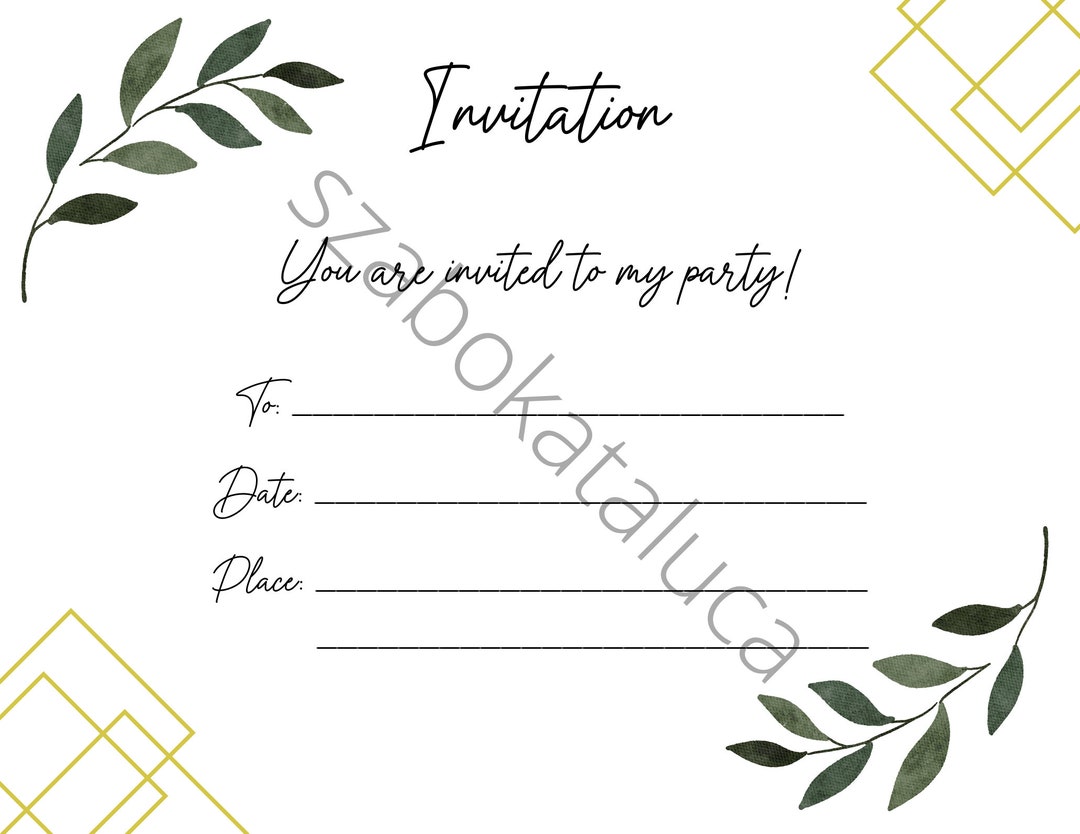 Invite Notelet Template Electronic Invitation Template, Any Event Text Message Invitation ...
