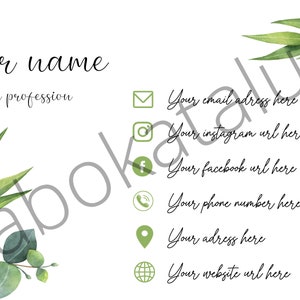 Business Card Template, 3.5”x2” Business Card Template, Business Card svg, diy business card