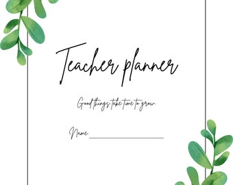 Teacher Planner Printable | Teacher Binder | Pastel Planner | Teacher Plan & Record Book for Class Organization