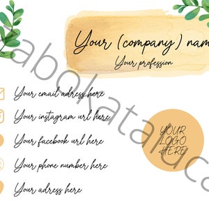 Business Card Template, 3.5”x2” Business Card Template, Business Card svg, diy business card