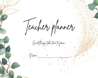 Teacher Planner Printable | Teacher Binder | Pastel Planner | Teacher Plan & Record Book for Class Organization