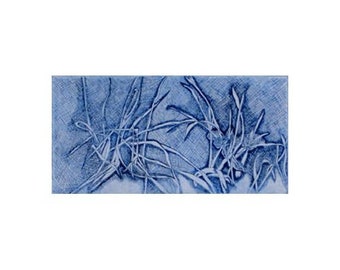 Blades in blue, Original etchings and landscapes, Giclee prints and canvases by Kay McCutcheon, Vivid Elements Canada